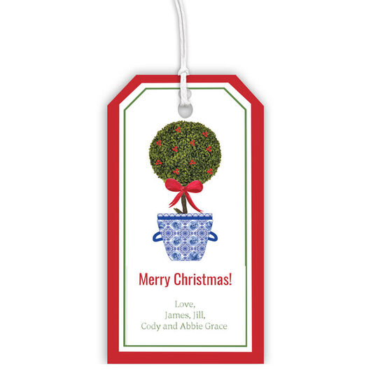 Holiday Topiary Hanging Gift Tags
